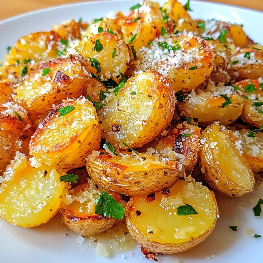 Crispy Parmesan Garlic Baby Potatoes Easy Side Dish