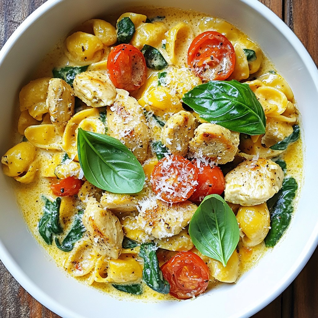 One-Pot Creamy Tuscan Chicken Pasta Delight