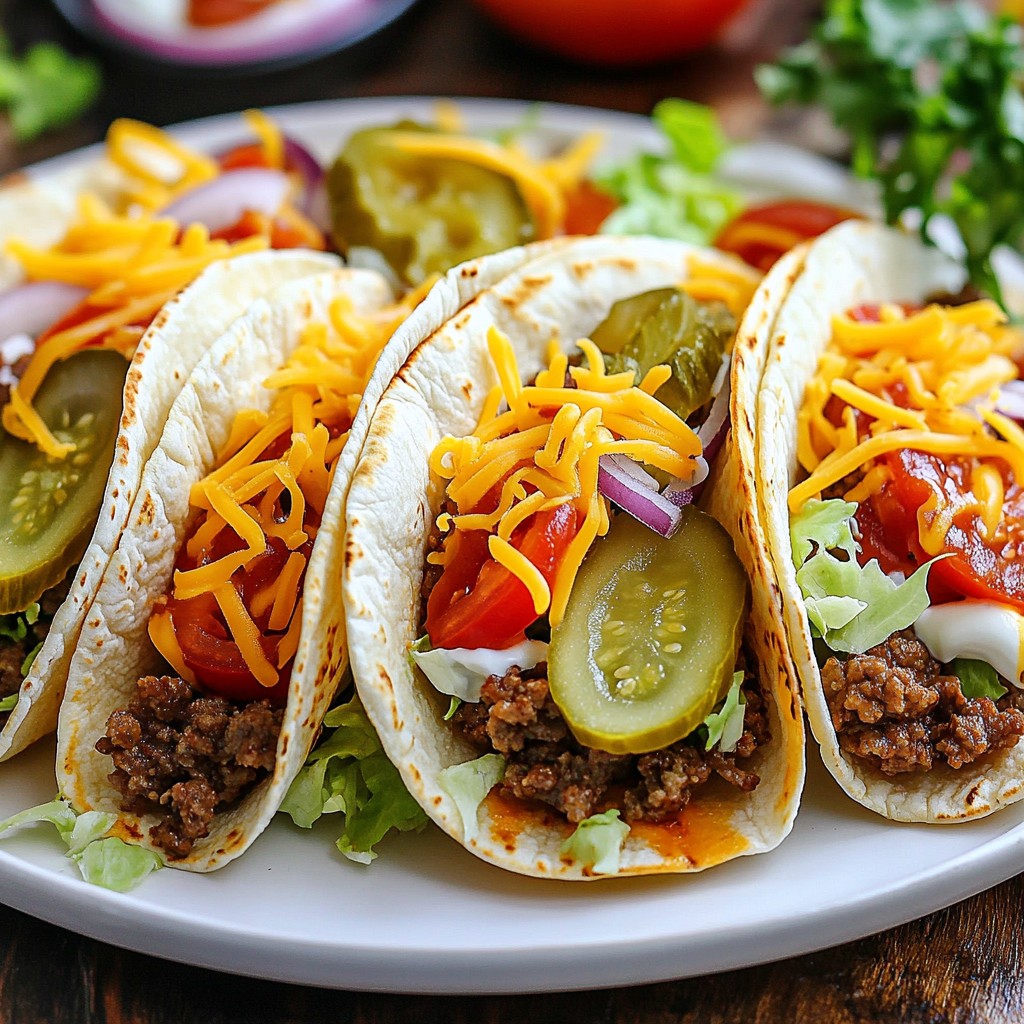 Loaded Cheeseburger Tacos Flavorful and Fun Meal