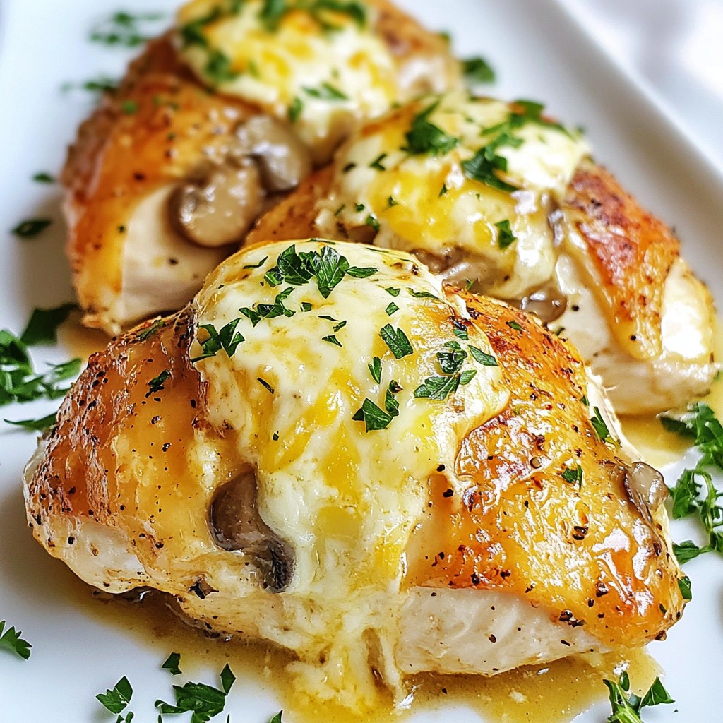 Garlic Butter Mushroom Stuffed Chicken Delightful Dish