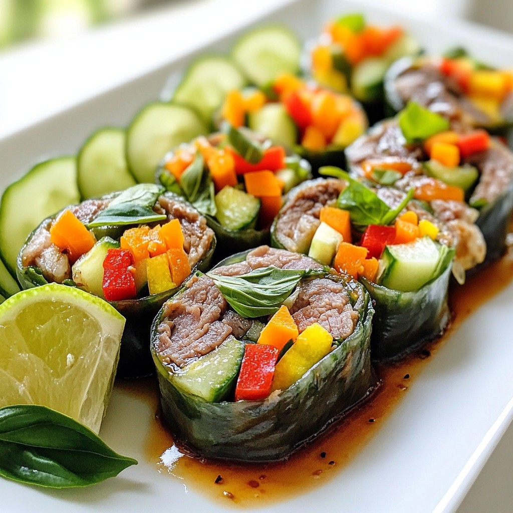 Thai Basil Beef Rolls Flavorful and Easy Recipe