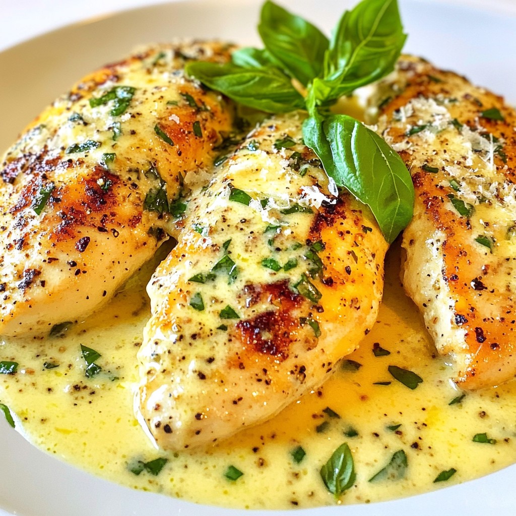 Creamy Basil Garlic Chicken Quick 15-Minute Meal