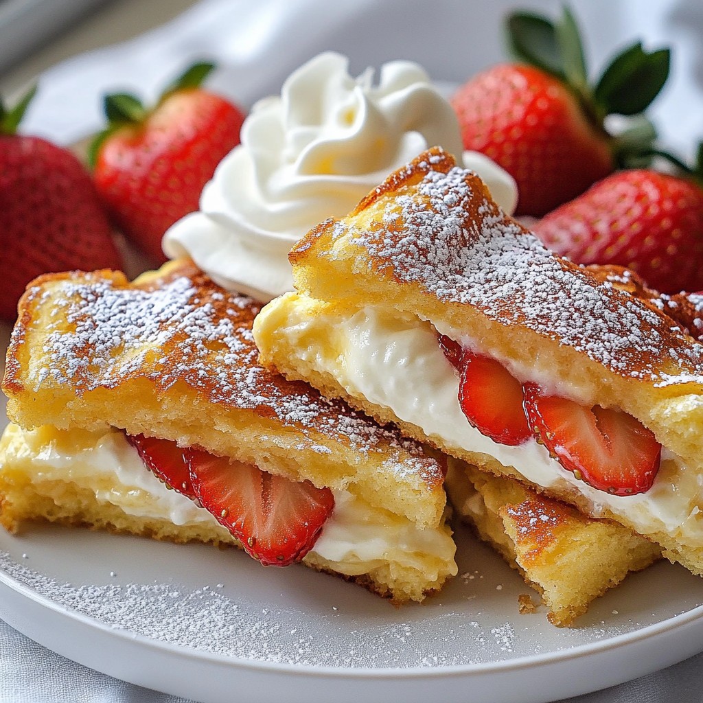 Fried Strawberry Cheesecake Sandwiches Delightful Treat