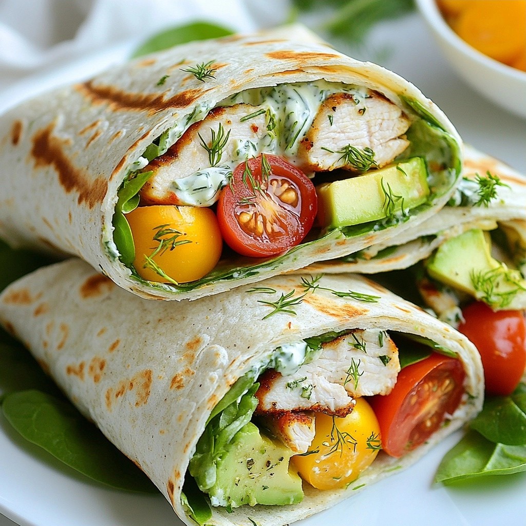 Quick Tangy Lemon Herb Chicken Wraps Delightful Meal