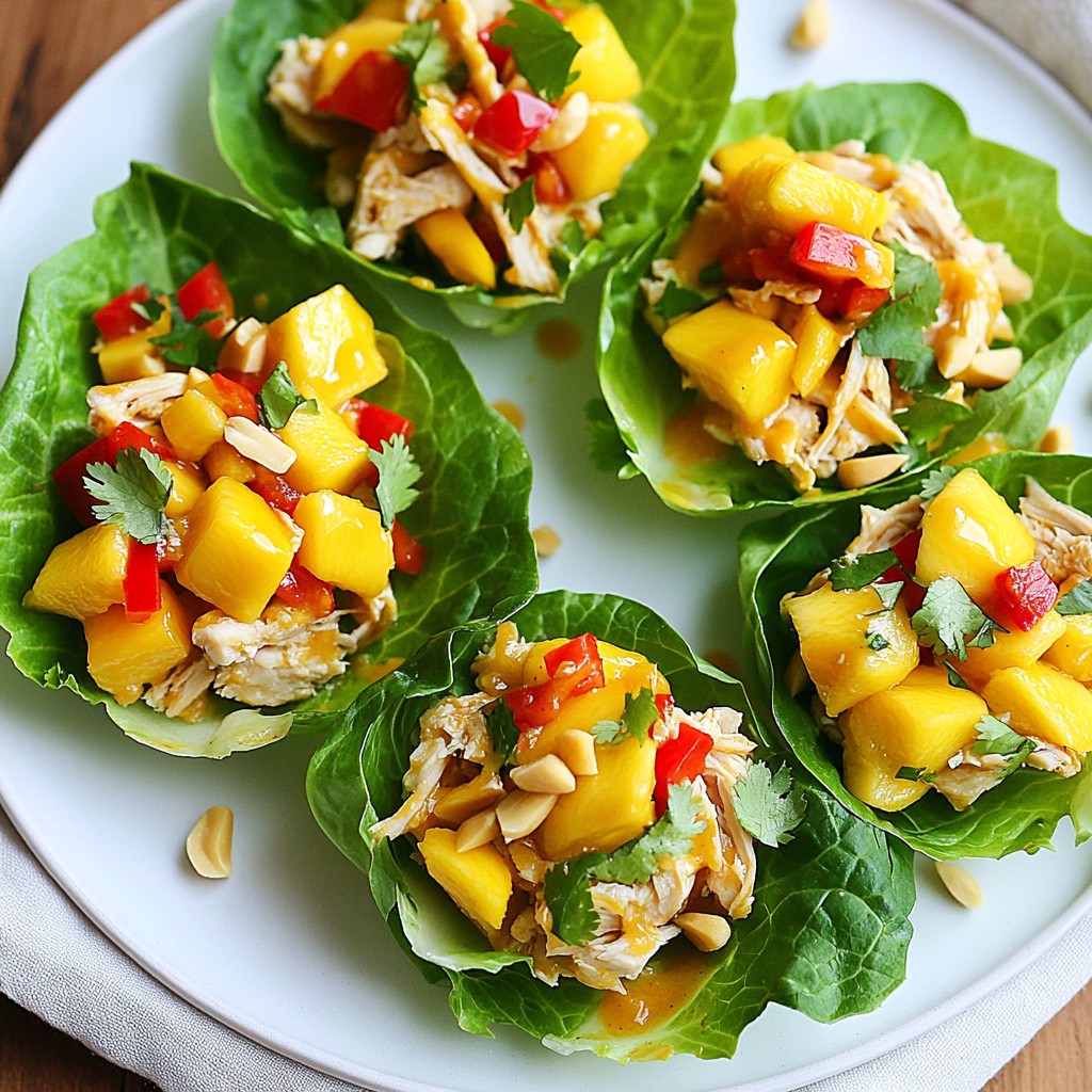 Mango Chicken Lettuce Cups Flavorful Fresh Delight