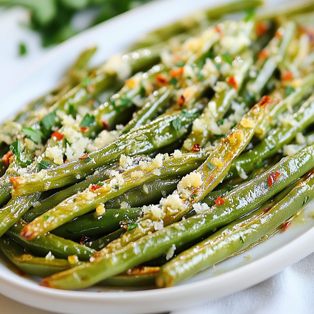 Garlic Parmesan Green Beans Flavorful Oven-Roasted Dish