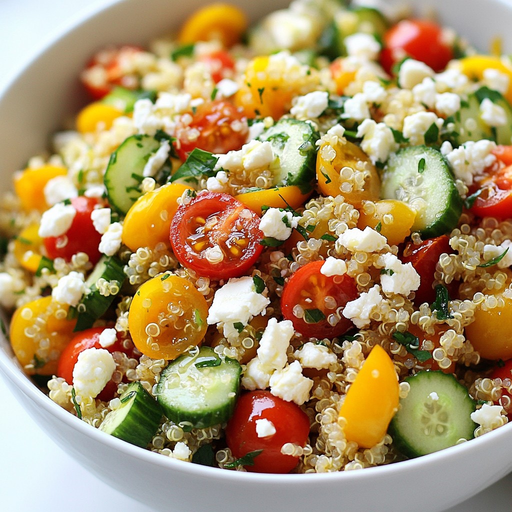 Quick Mediterranean Quinoa Salad with Feta Crunch