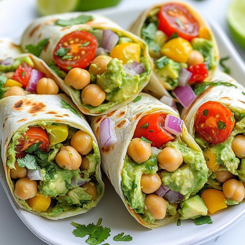 Fast Chickpea Avocado Salad Wraps Fresh and Healthy