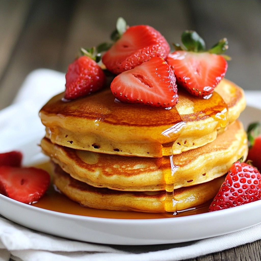 Fluffy 15-Minute Strawberry Pancakes Delight Recipe