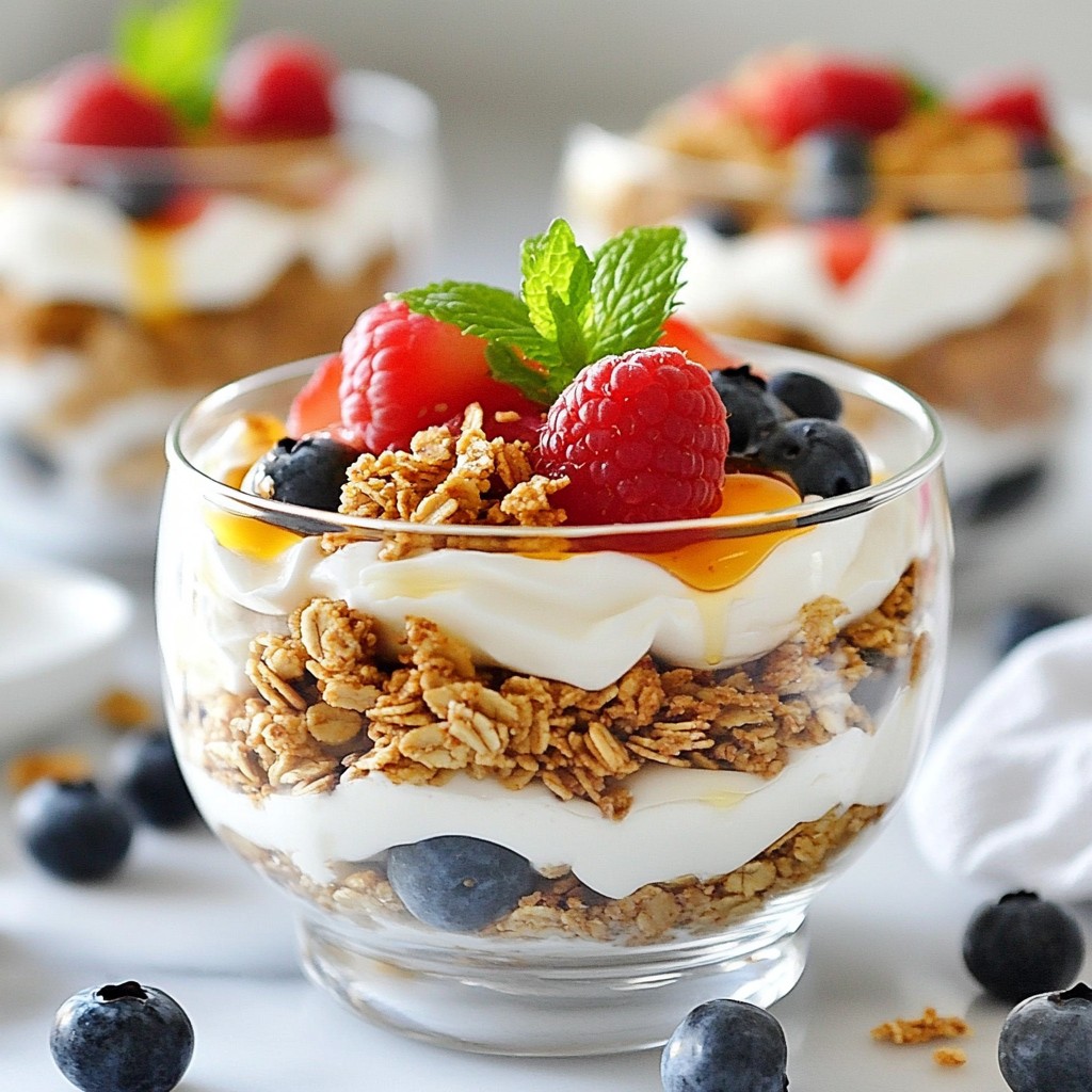 Speedy Greek Yogurt Parfait with Berries Delight