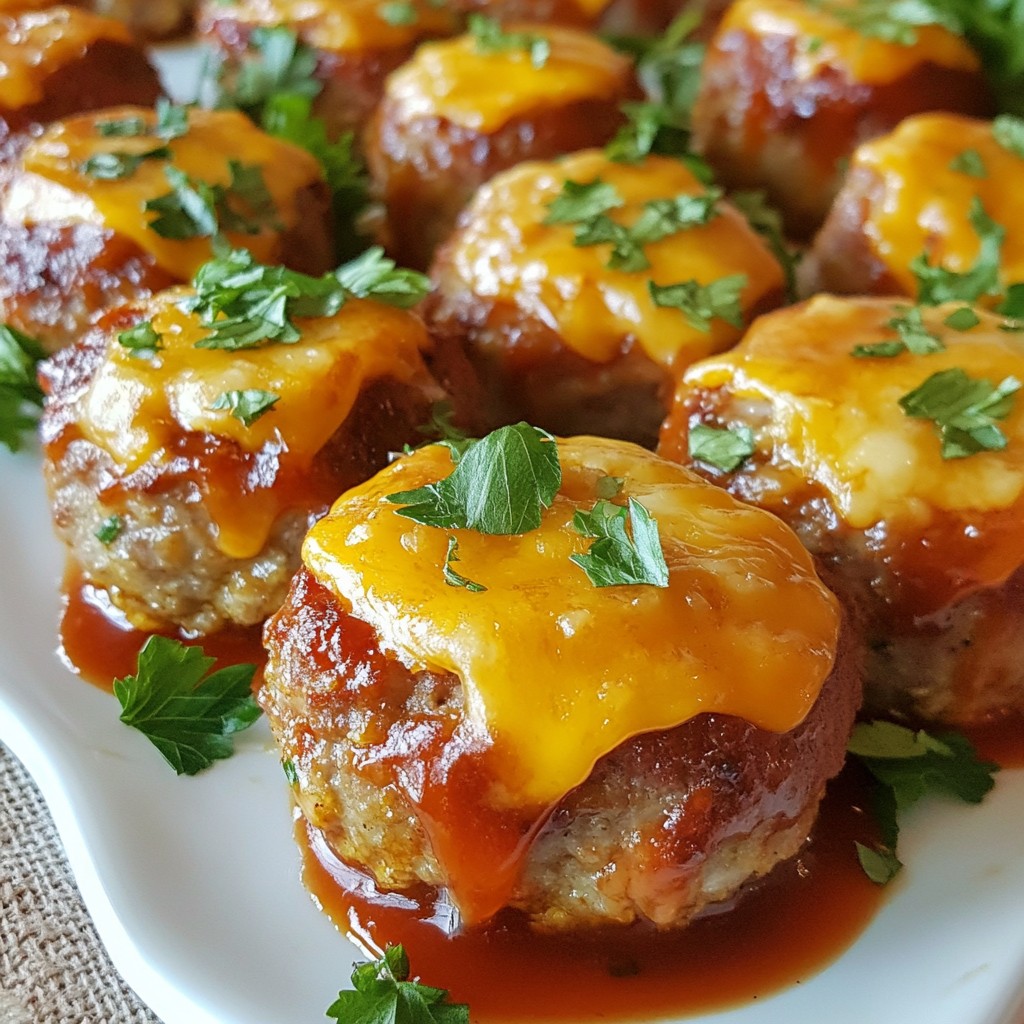 Cheddar Stuffed Meatloaf Bites Savory and Simple Recipe