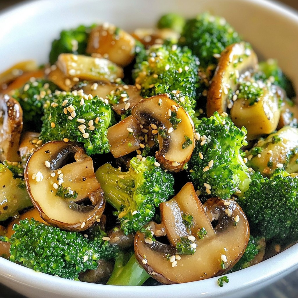 Sautéed Mushrooms and Broccoli Flavorful Side Dish