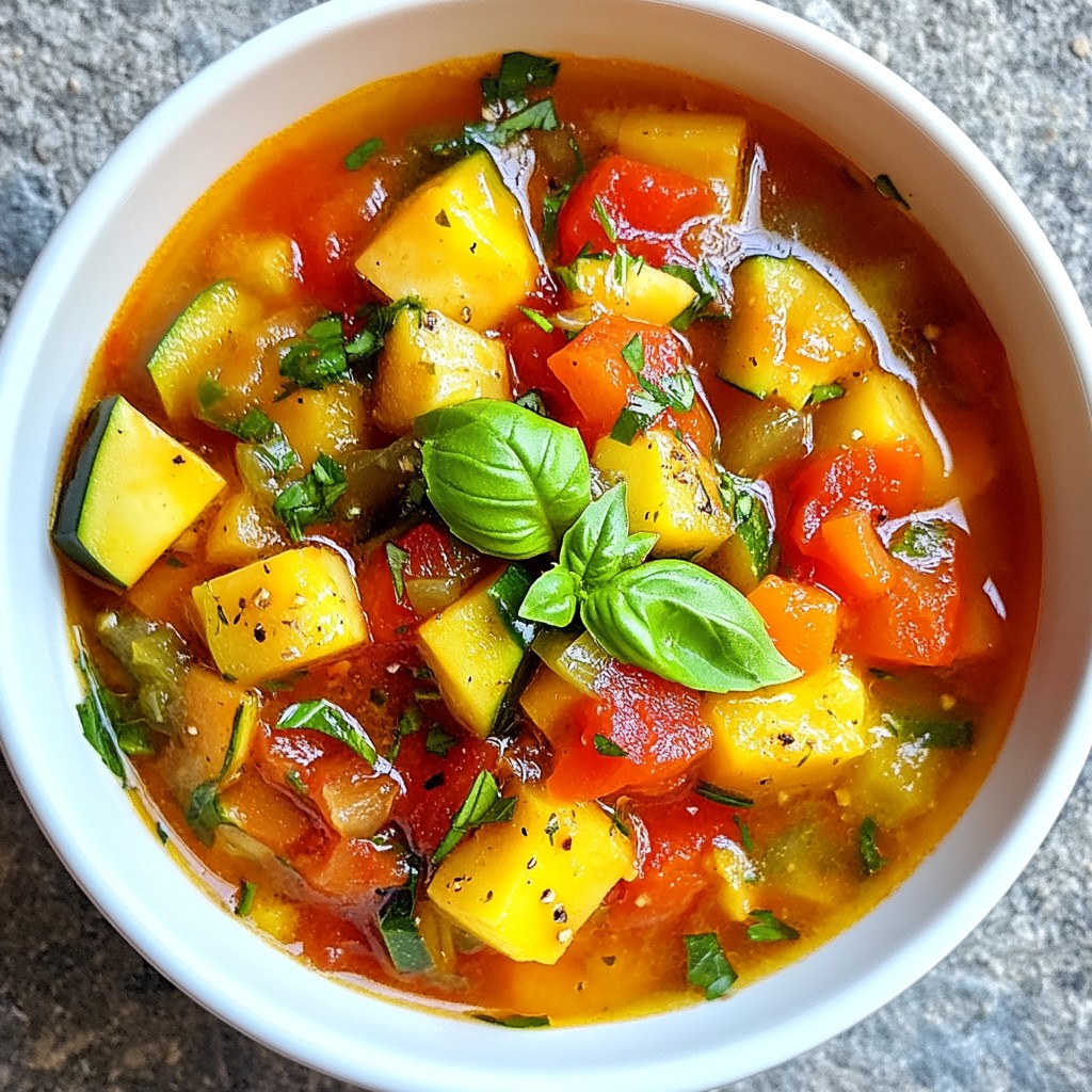 Ratatouille Veggie Soup Flavorful Warm Comfort Dish