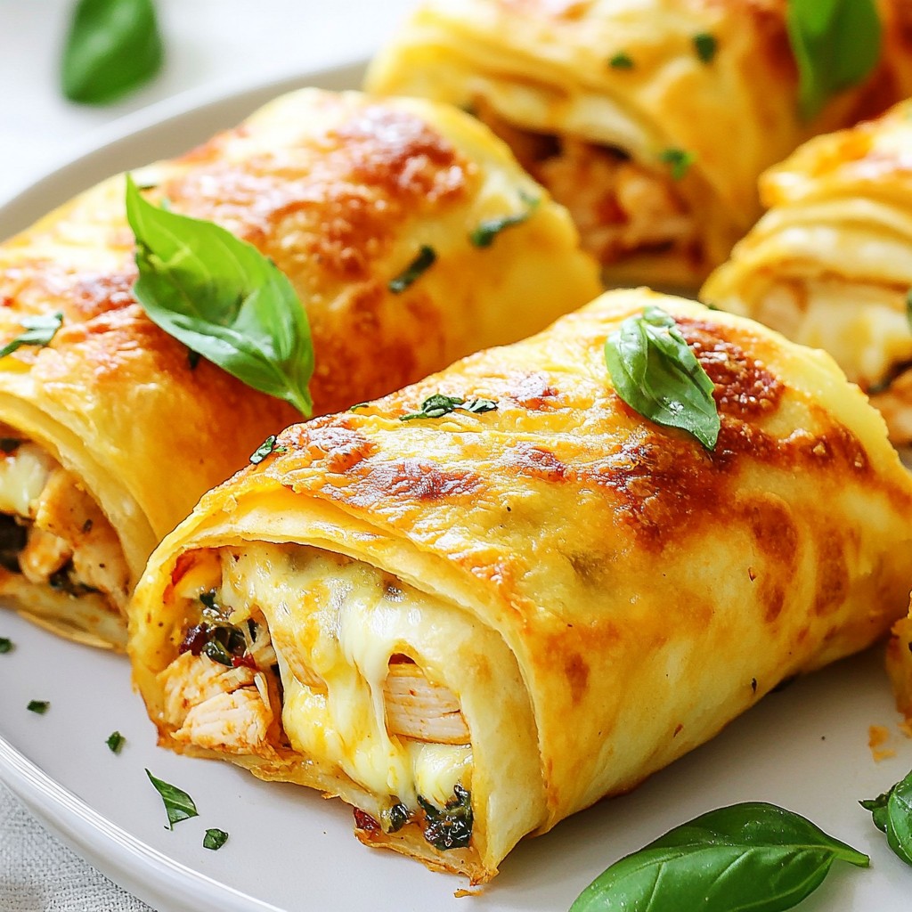 Air Fryer Chicken Mozzarella Wraps Crispy Delight