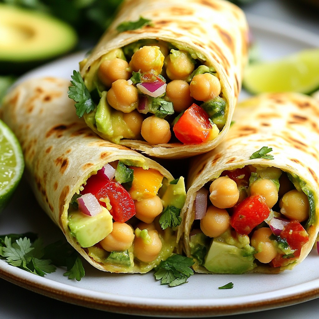 Fast Chickpea Avocado Salad Wraps Simple Delight