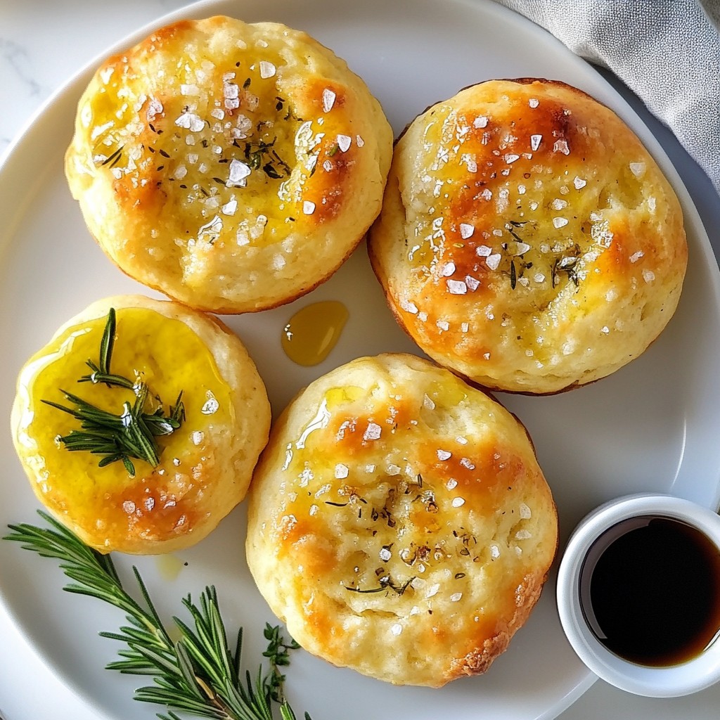 Garlic Rosemary Focaccia Muffins Simple and Tasty