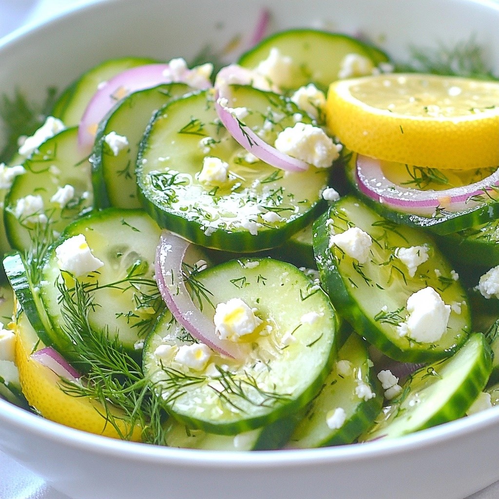 No-Cook Quick Lemon Dill Cucumber Salad Delight