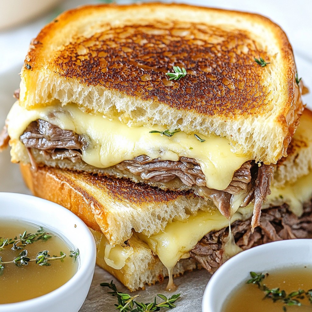 French Dip Grilled Cheese Savory and Satisfying Meal
