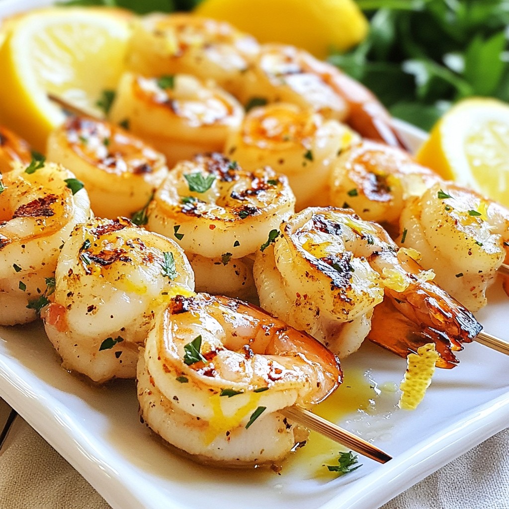 Fast Lemon Herb Grilled Shrimp Skewers Delight