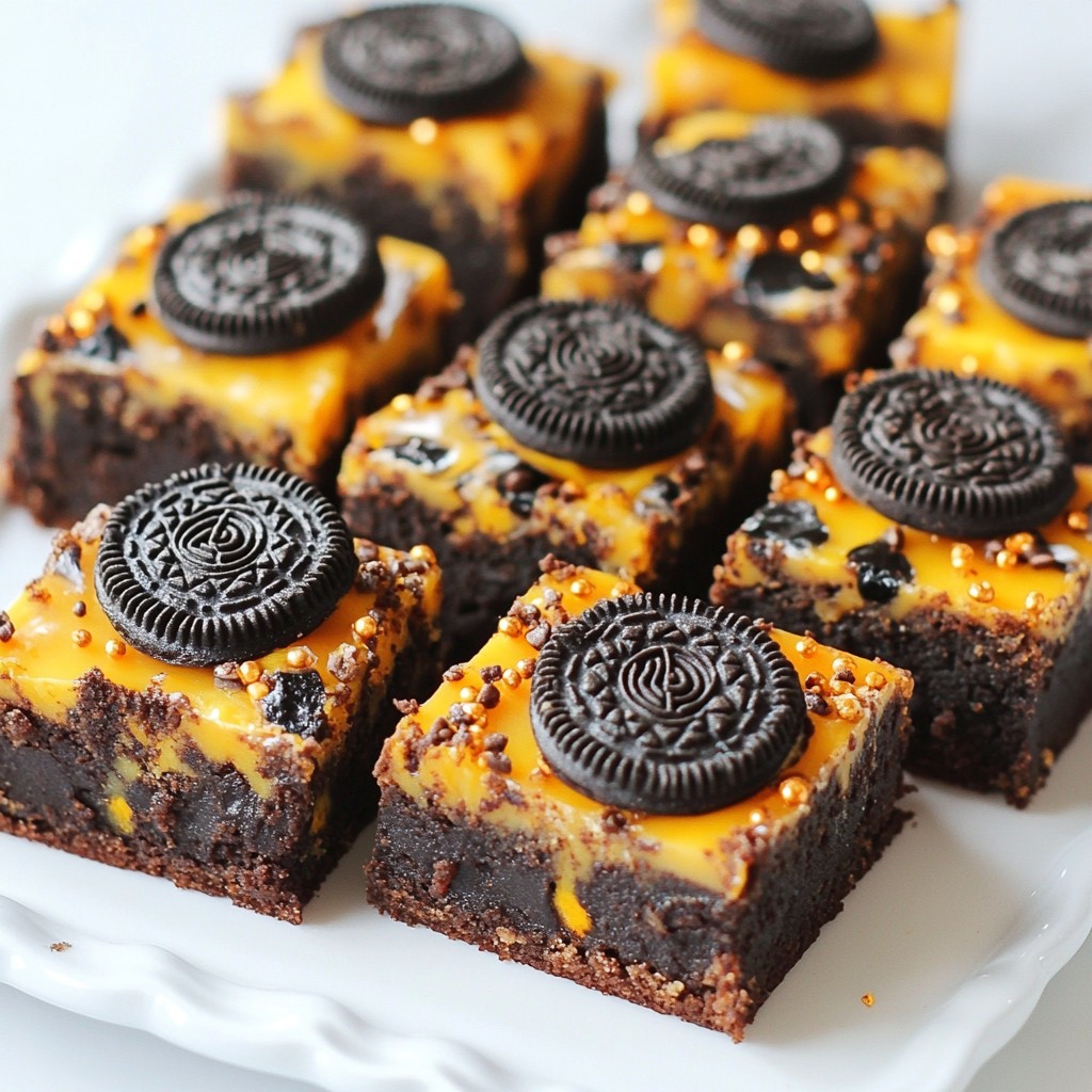 Halloween Oreo Brownies Delightfully Festive Treat