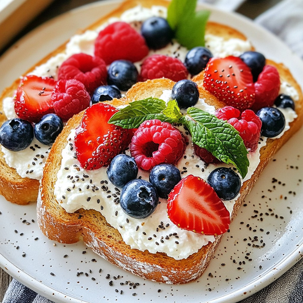 Speedy Ricotta Berry Breakfast Toast Delightful Treat