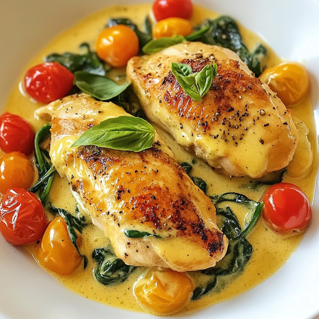 Creamy Garlic Tuscan Chicken Delightful Dinner Idea