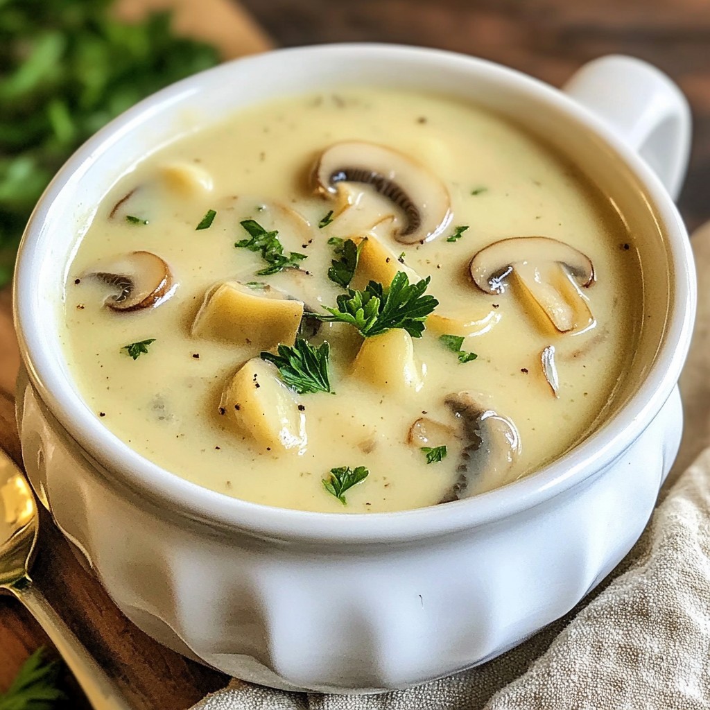 Creamy Mushroom Soup Simple and Savory Recipe