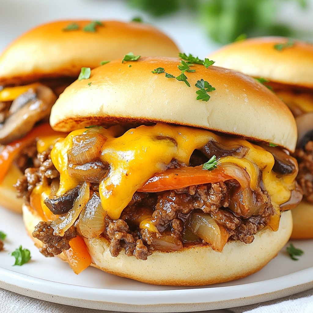 Philly Cheesesteak Sloppy Joes Flavorful Dinner Idea