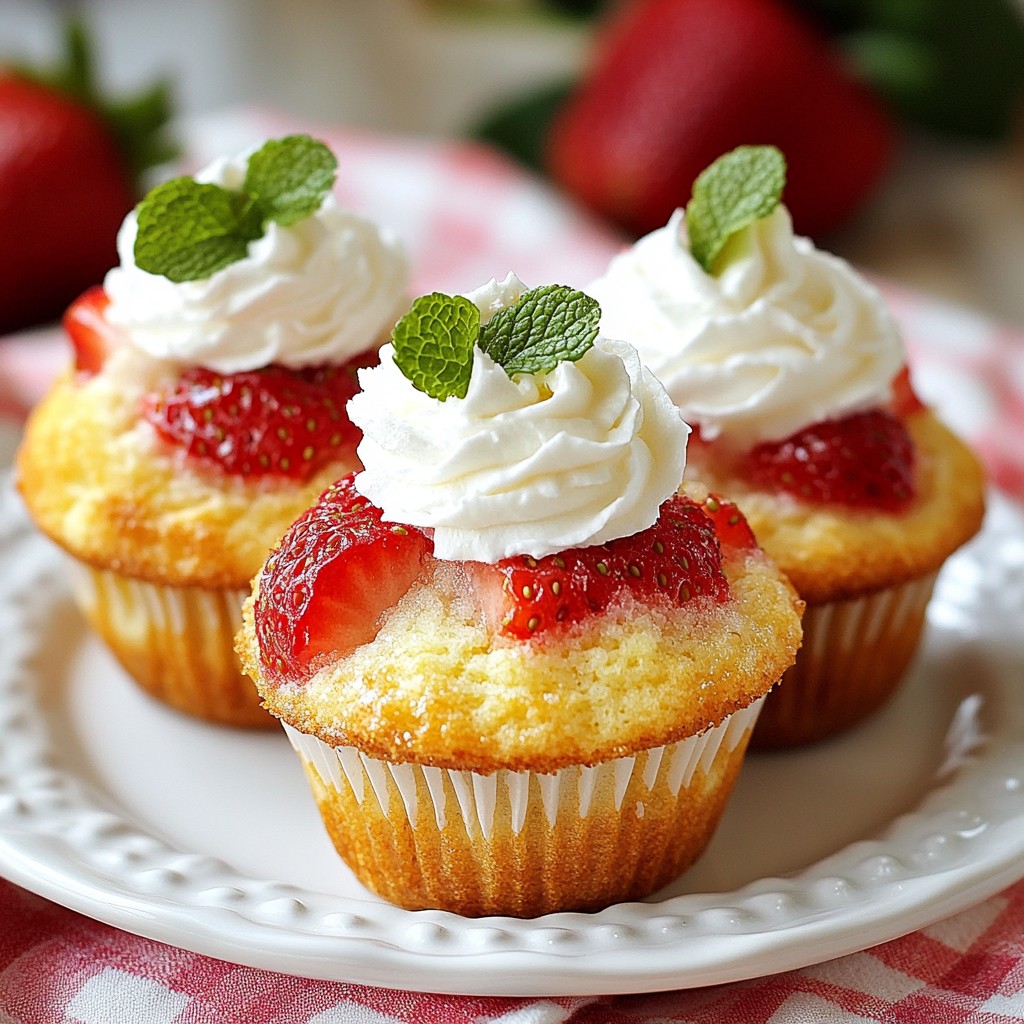 Fluffy Strawberry Shortcake Muffins Easy and Tasty Recipe