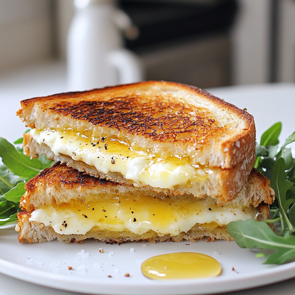 Goat Cheese Grilled Cheese with Honey Delight