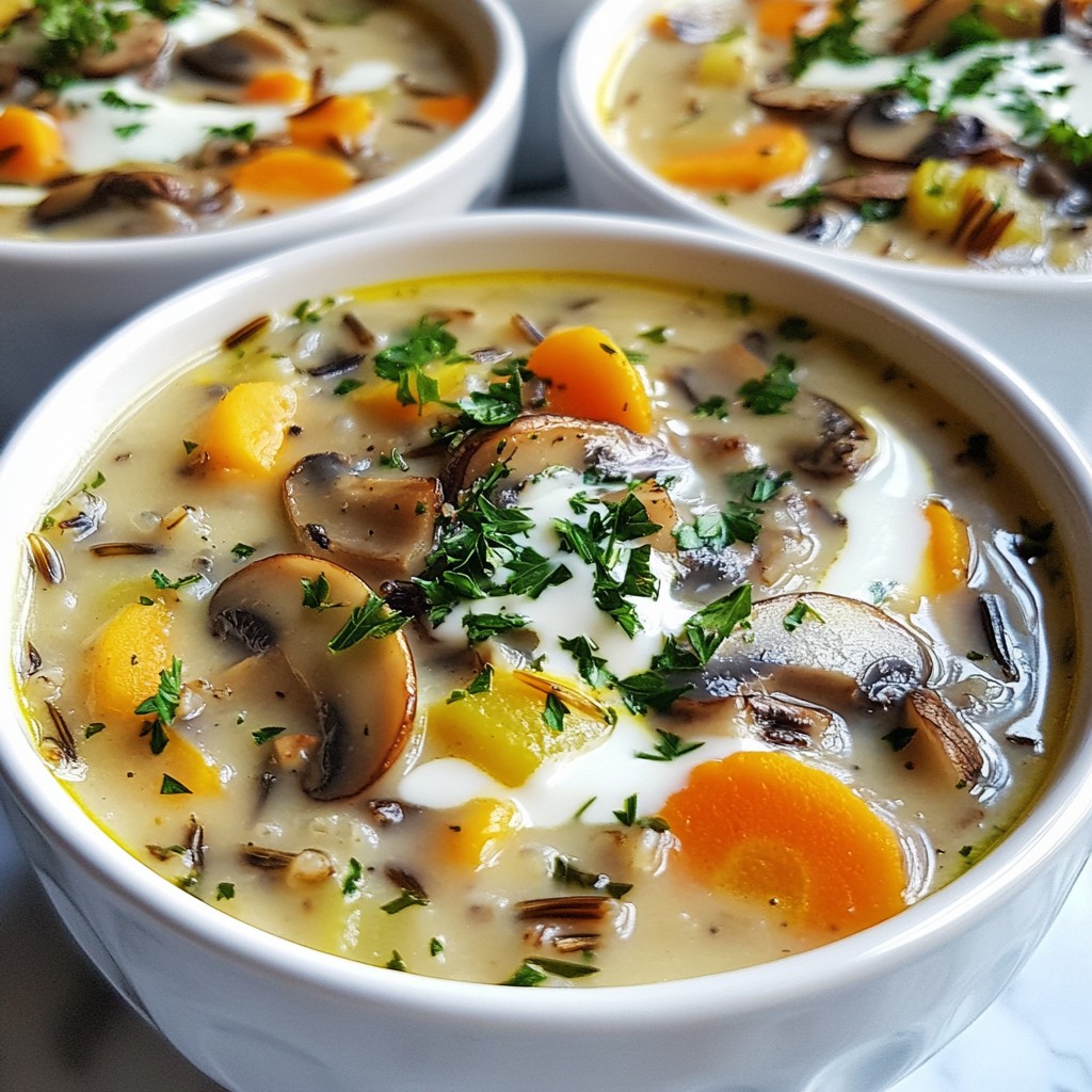 Wild Rice Mushroom Soup Flavorful and Healthy Recipe