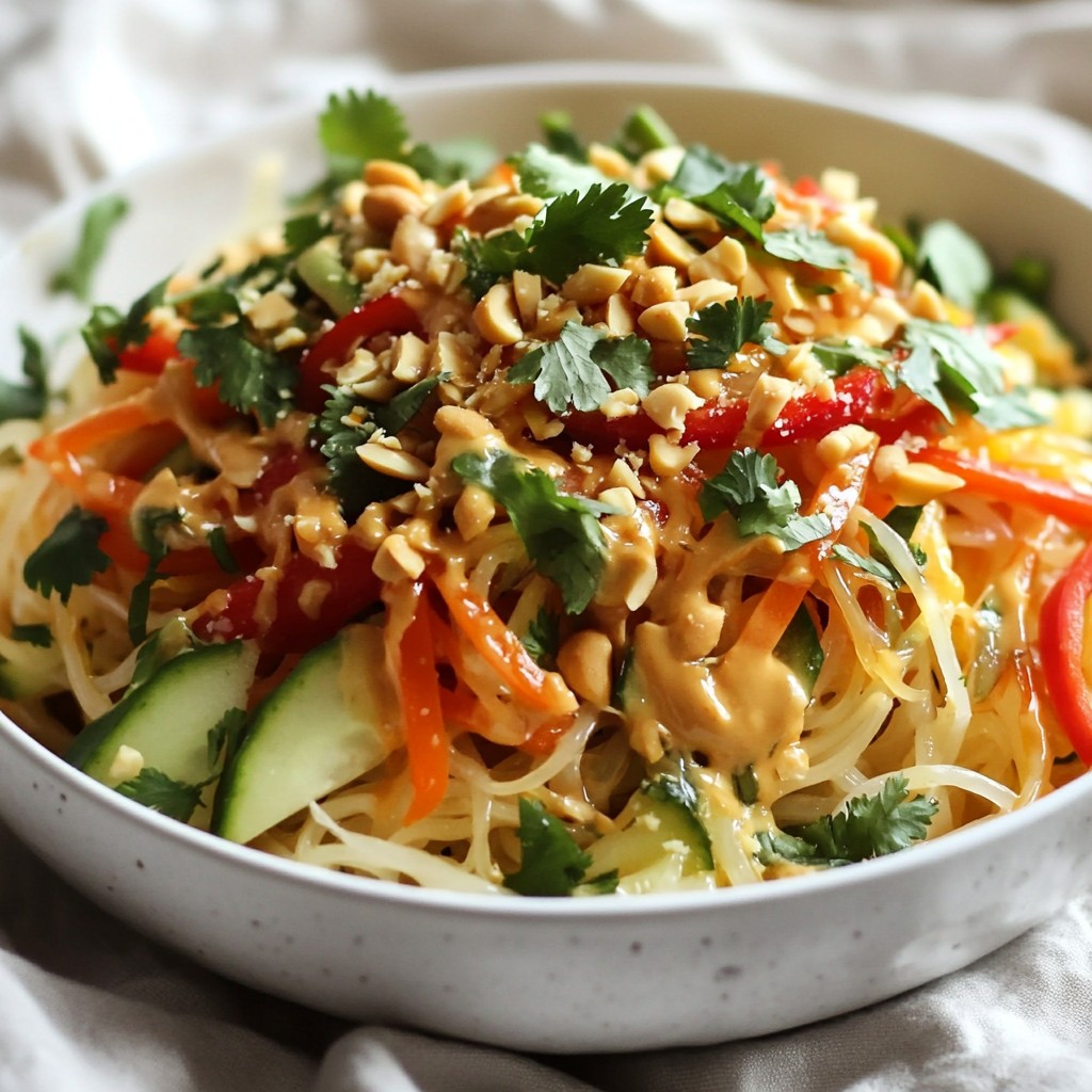 Quick No-Cook Thai Peanut Noodle Salad Delight