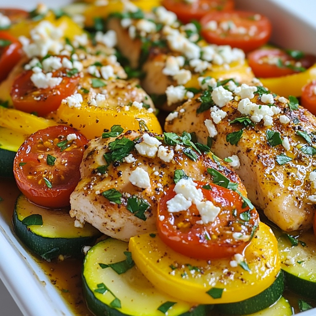 Mediterranean Chicken Zucchini Bake Simple and Tasty