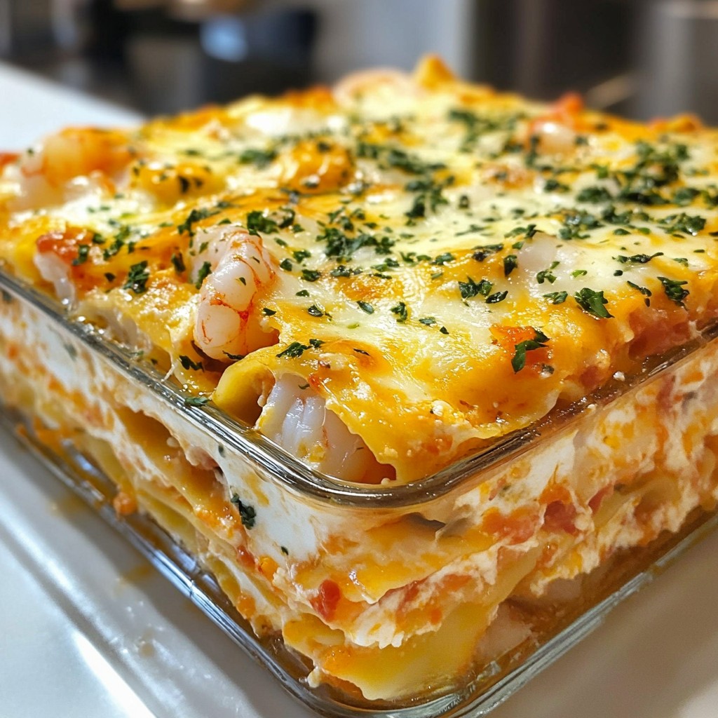 Seafood Lasagna with Lobster and Shrimp Delight