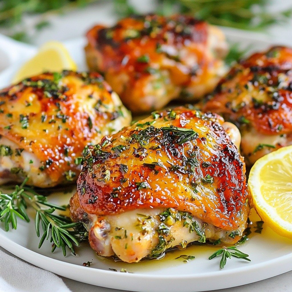 Baked Chicken Thighs with Herb Butter Delight