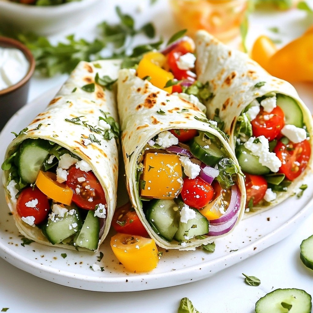 Fast Greek Veggie Hummus Wraps Delightful and Easy