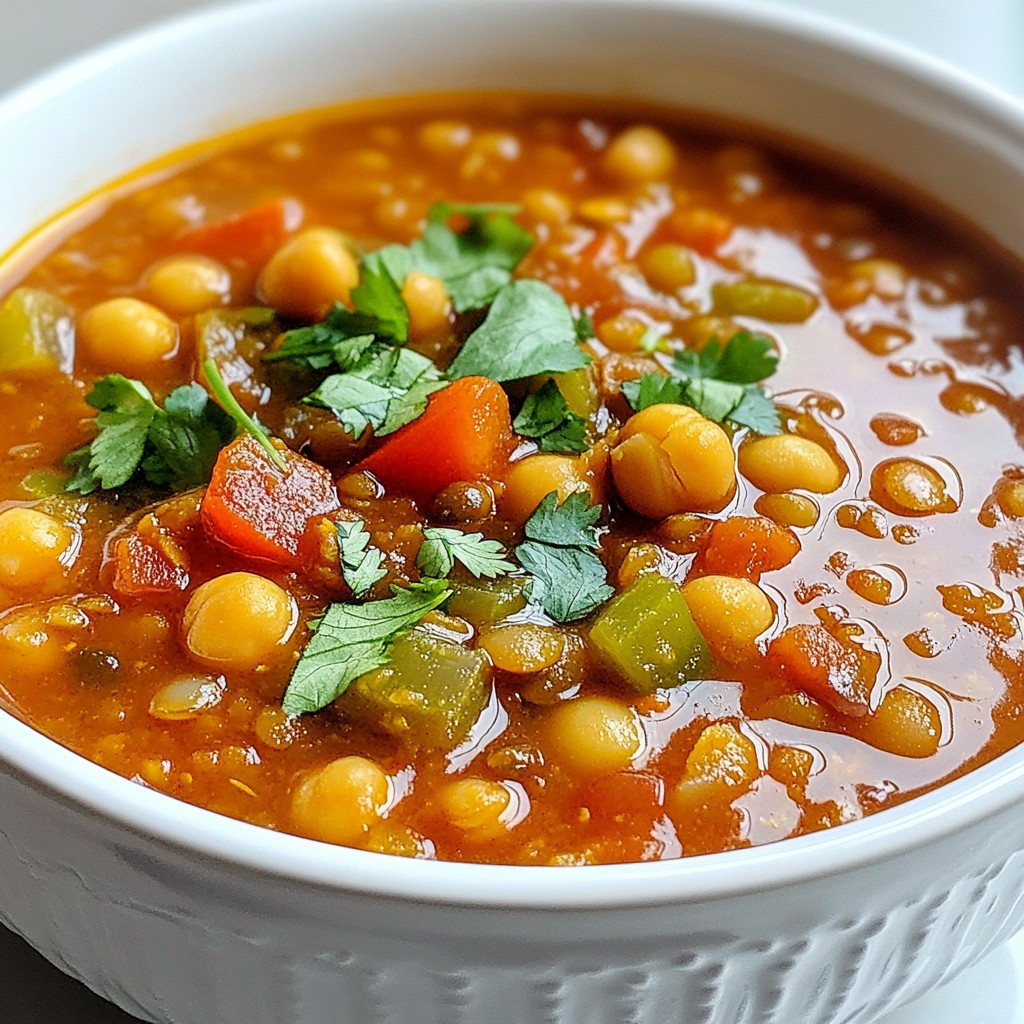 Moroccan Spiced Lentil & Chickpea Soup Recipe Delight
