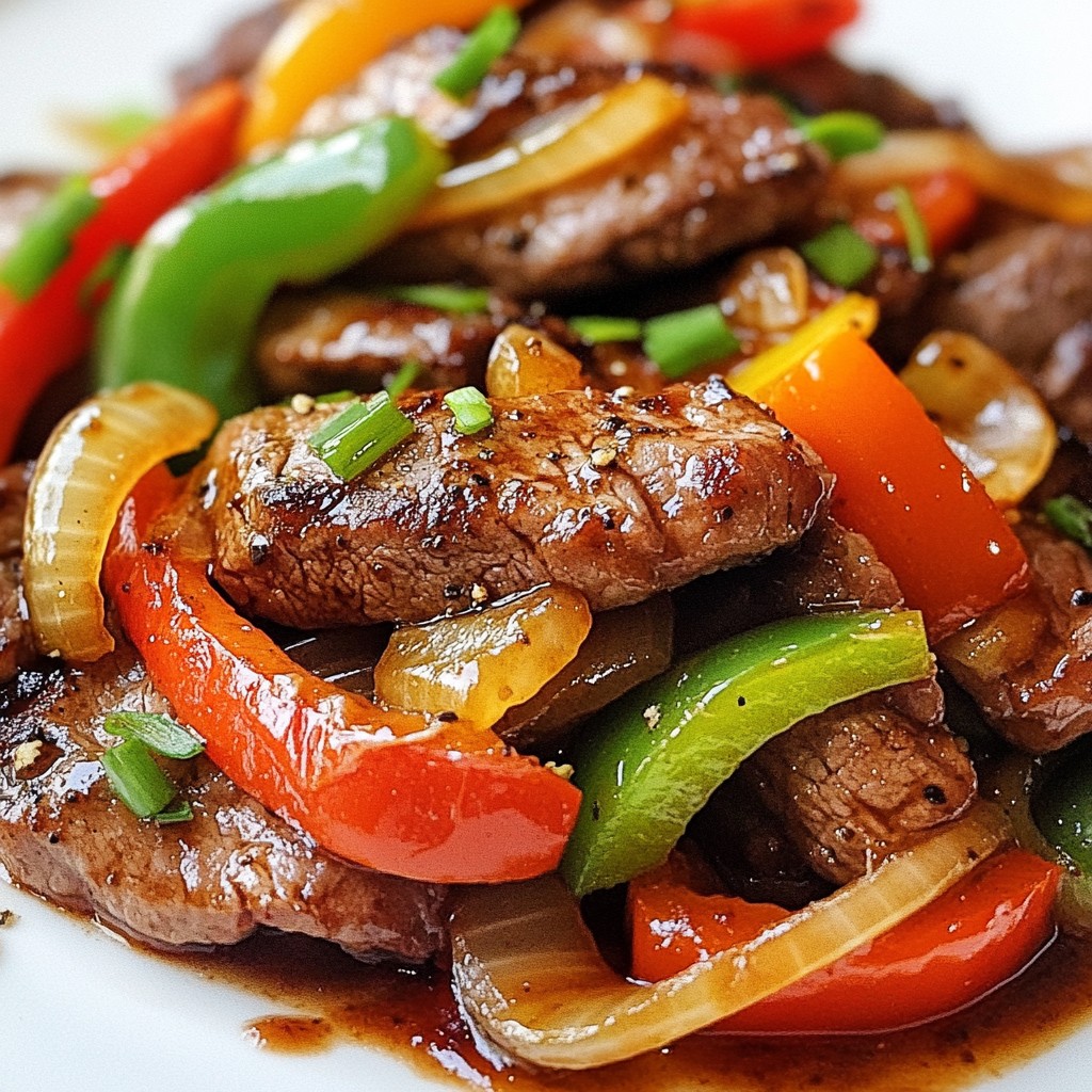 Sizzling Pepper Steak with Onions Flavorful and Easy Recipe
