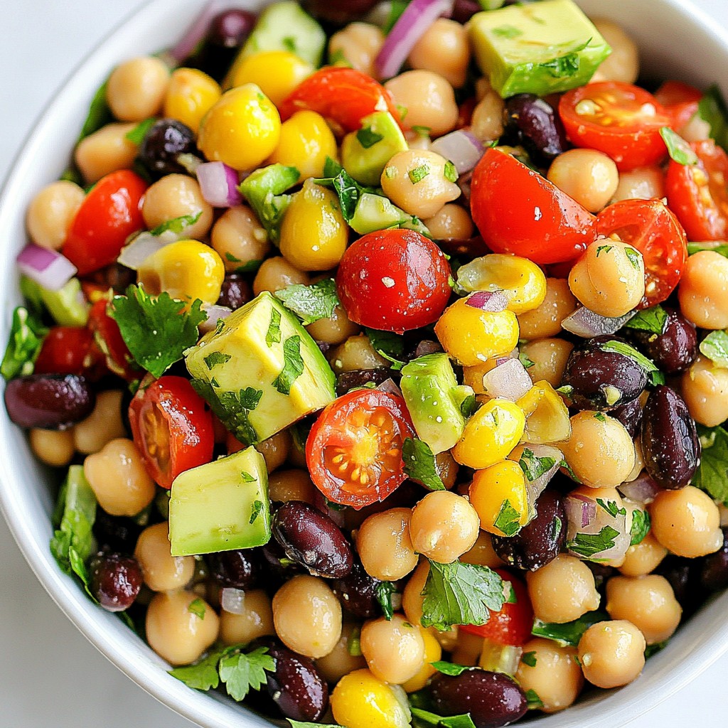 High Protein Bean Salad for a Healthy Boost
