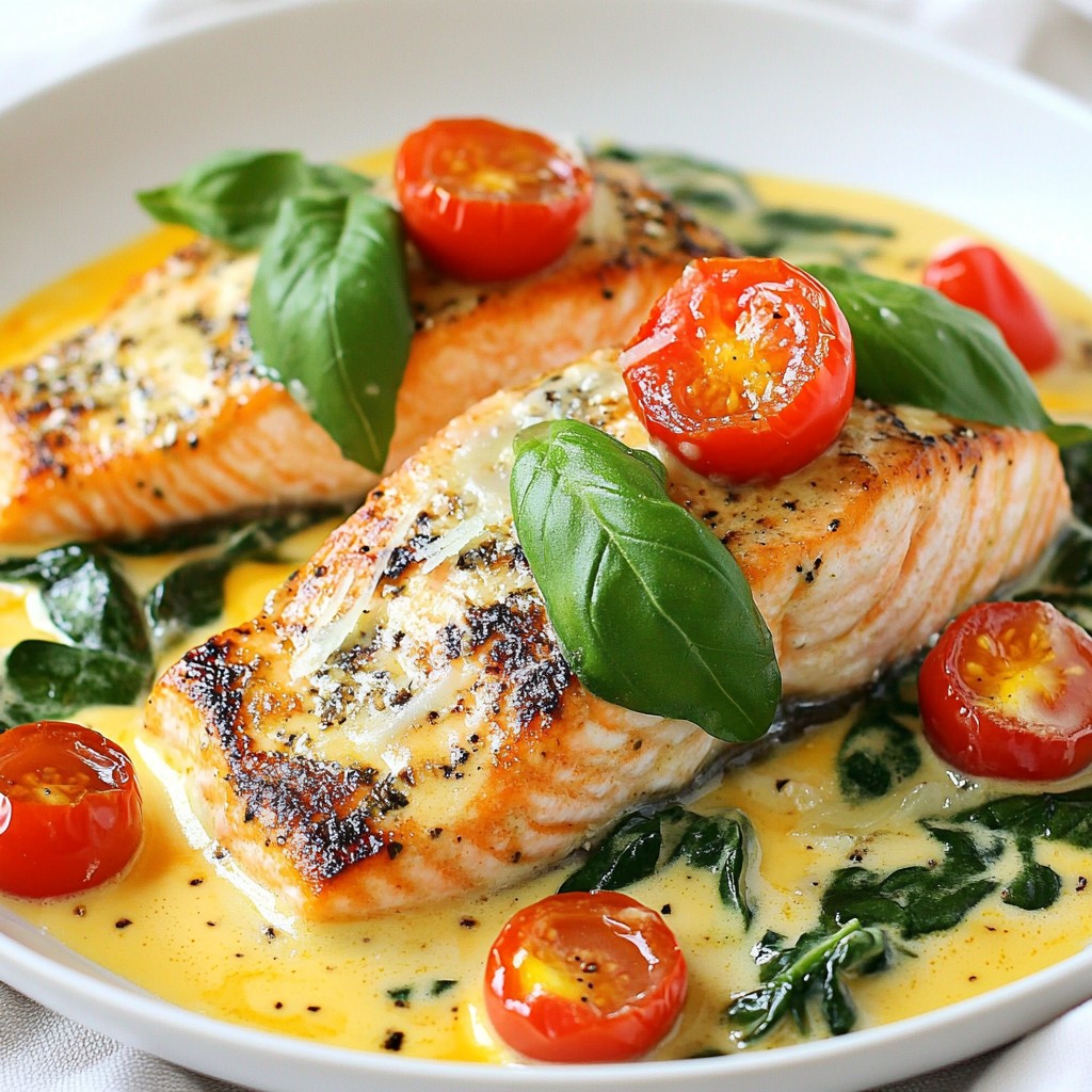 Creamy Tuscan Salmon Skillet Flavorful Dinner Recipe
