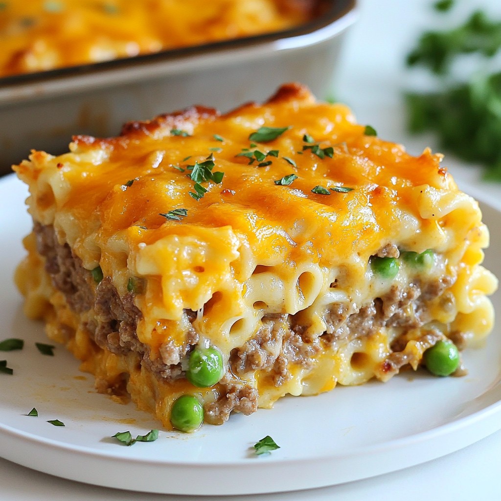 Mac and Cheese Meatloaf Casserole Comfort Dish