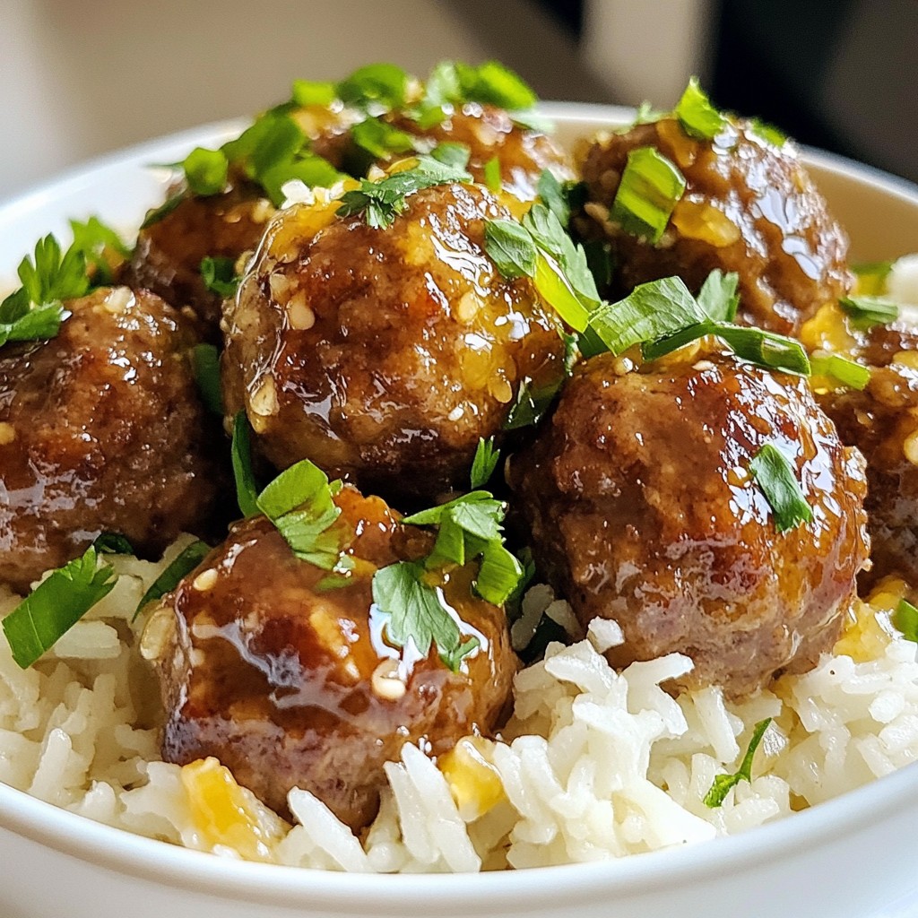 Honey Garlic Meatball Rice Bake Comforting Weeknight Dish