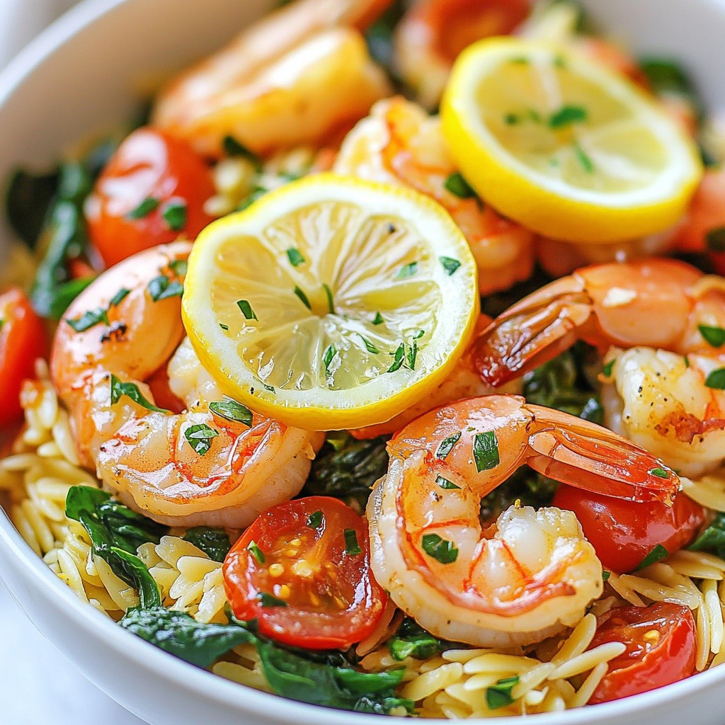 One-Pan Lemon Garlic Shrimp Orzo Flavorful Delight