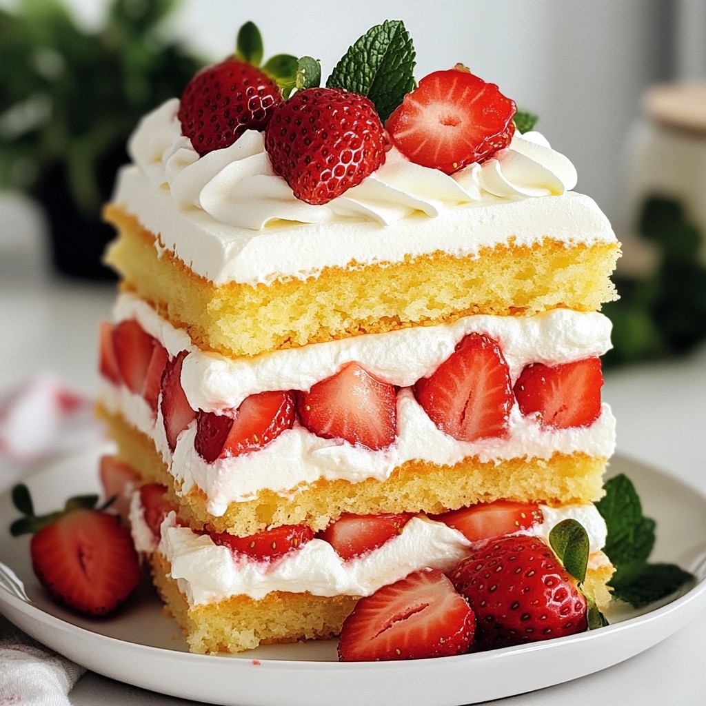 Japanese Strawberry Shortcake Sponge Cake Delight