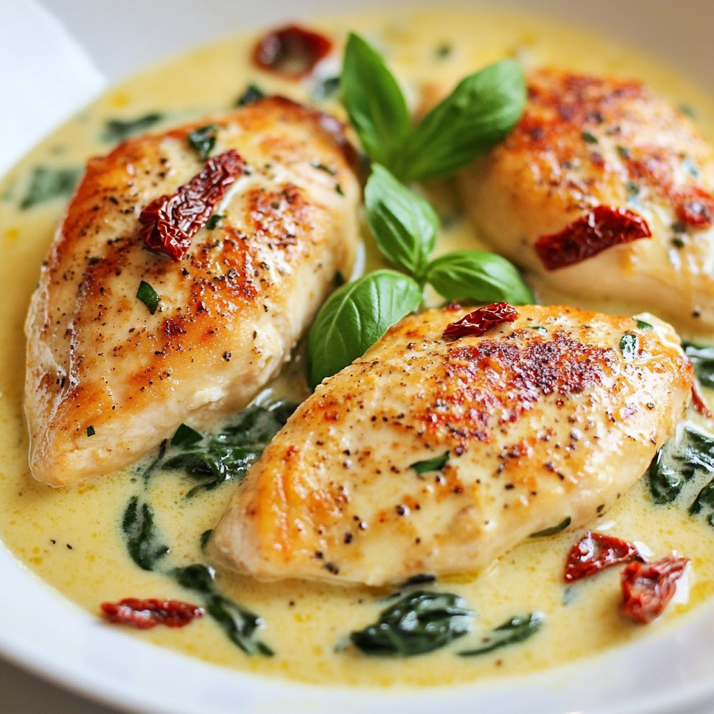 Creamy Garlic Tuscan Chicken Simple and Flavorful Dish