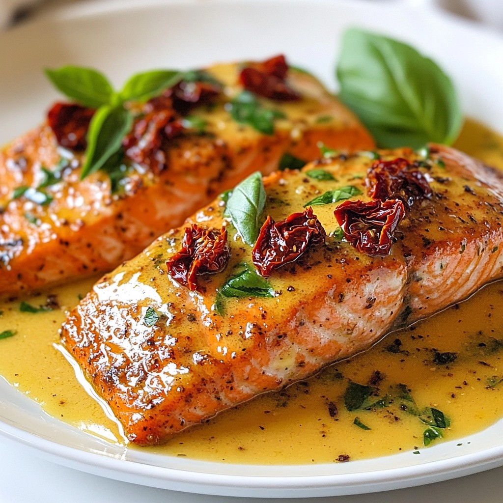 Creamy Garlic Sun Dried Tomato Salmon Flavorful Delight