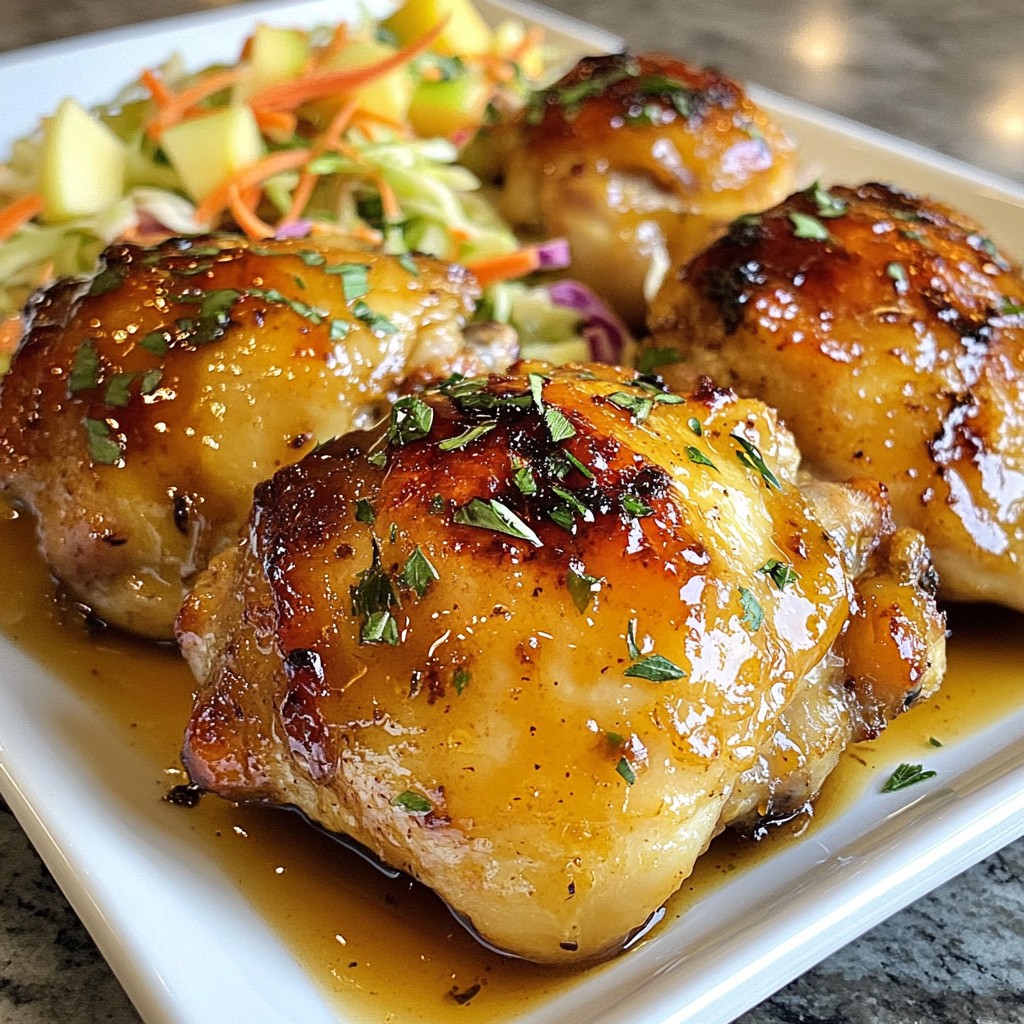 Sticky Apple Cider Chicken with Autumn Slaw Delight