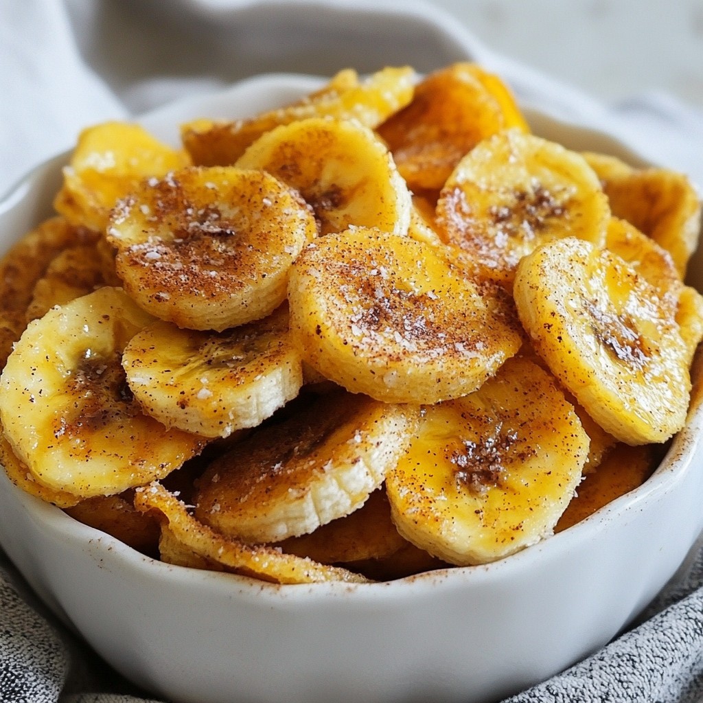 Air Fryer Cinnamon Banana Chips Crispy and Simple Treat